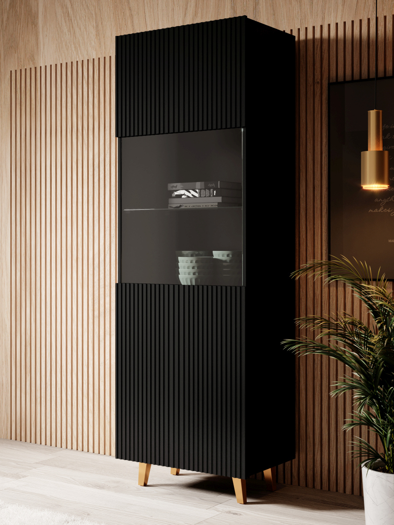 PAFOS Standing cabinet black/black