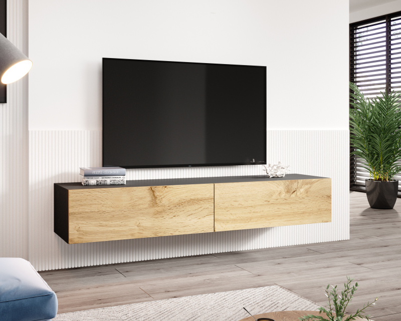 TV Stand VIGO RTV 180 black/wotan oak