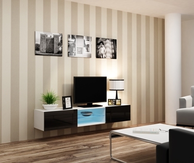 TV stand VIGO GLASS fronts- 2 pcs/ black