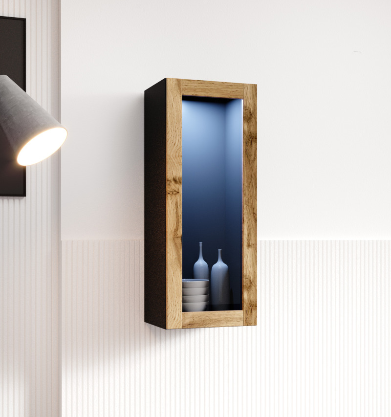 Glazed cabinet VIGO WITR 90 sonoma oak/white