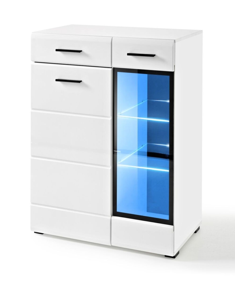 LAUREN KOM/GL chest of drawers (white/gloss white)