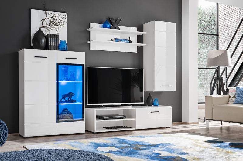 LAUREN MINI wall unit (white/gloss white)