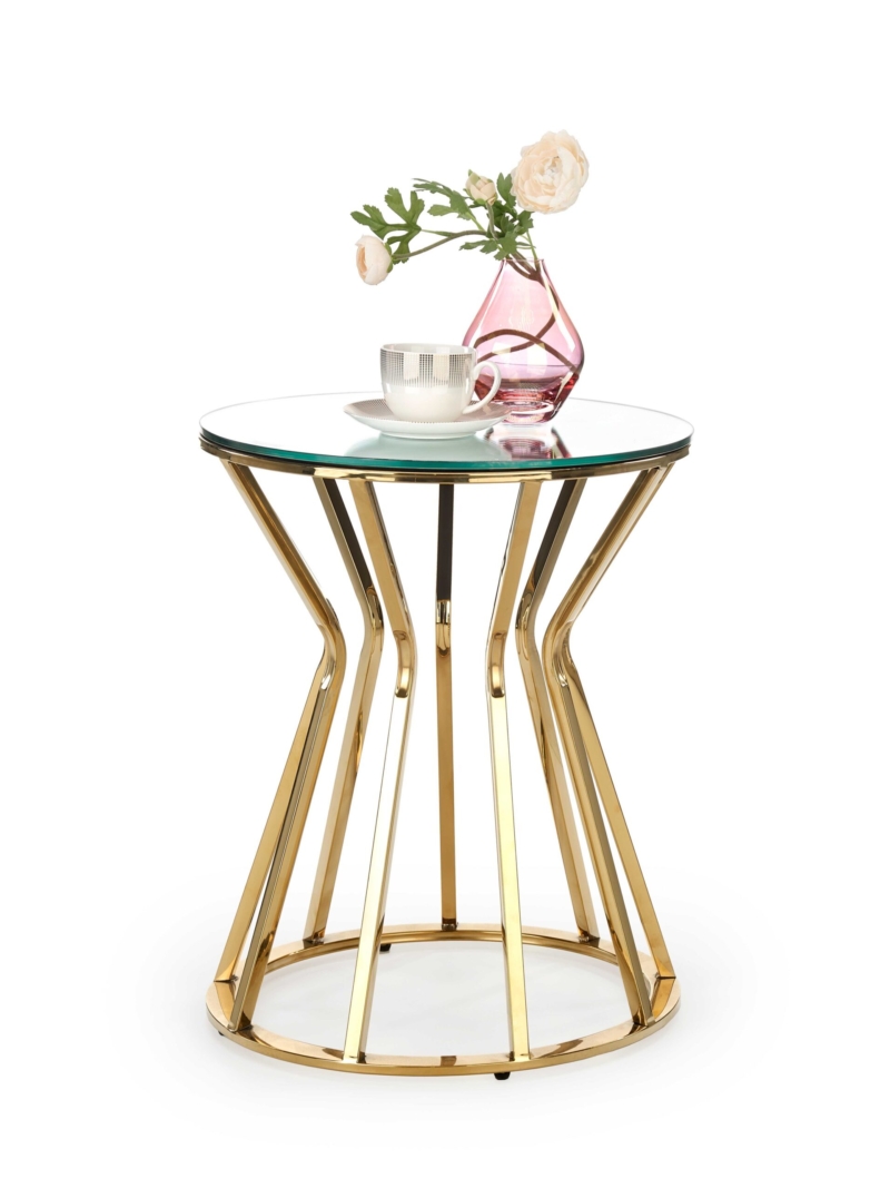AFINA S, coffee table, mirror / gold