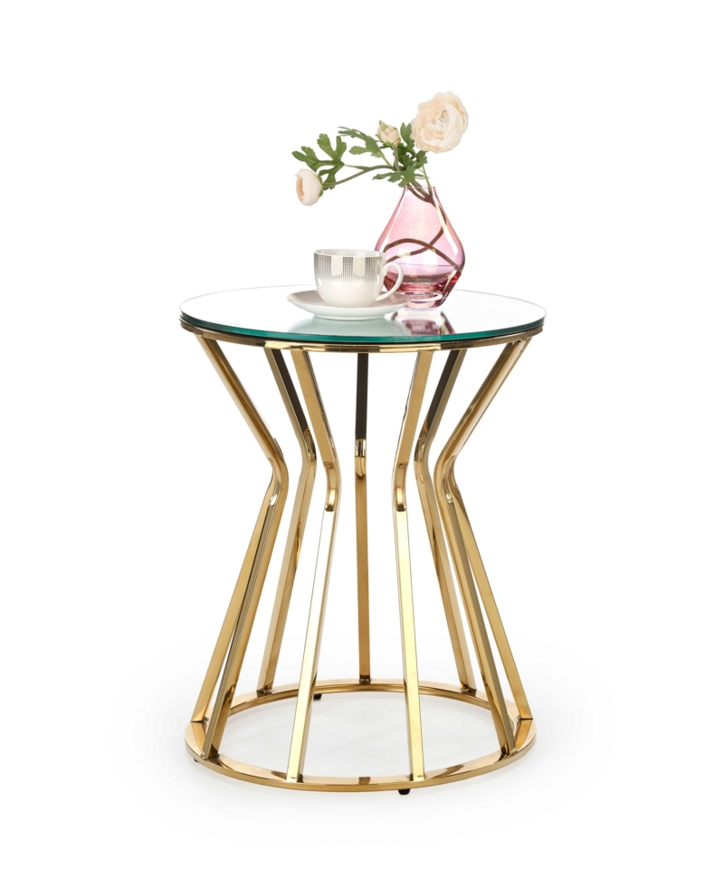 AFINA S, coffee table, mirror / gold