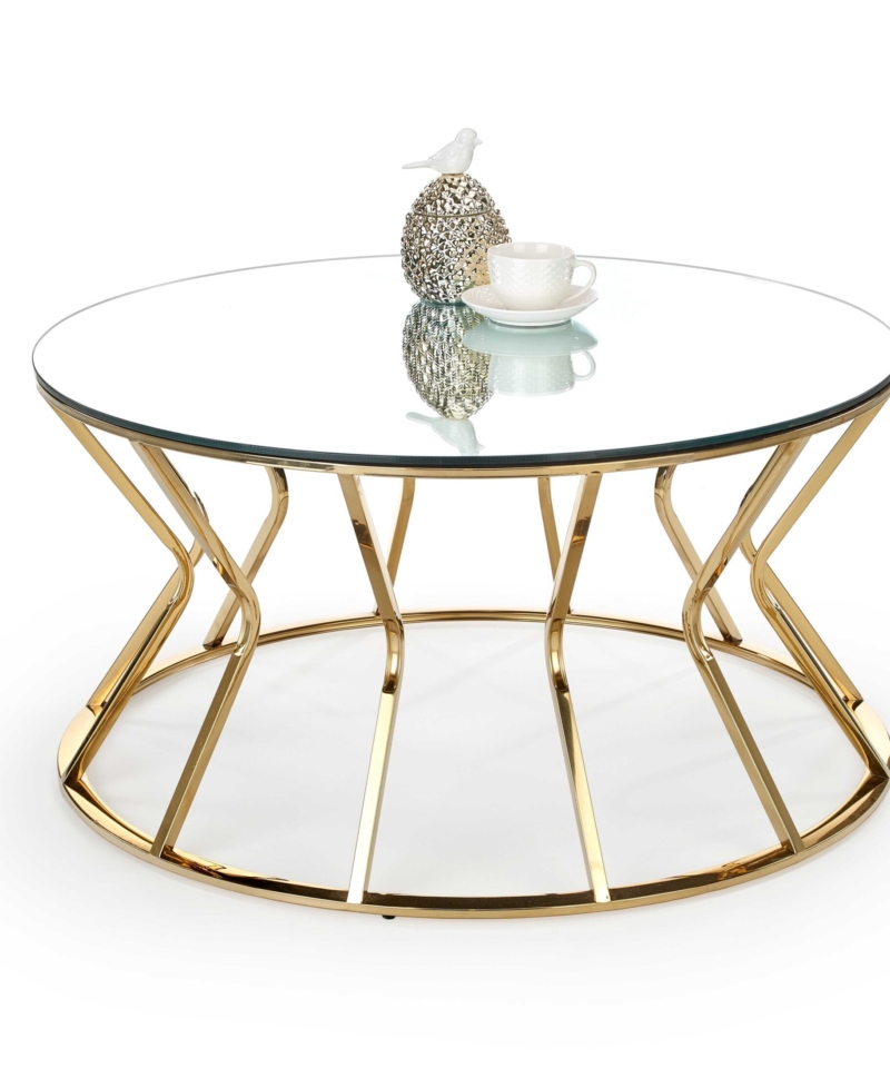 AFINA, coffee table, mirror / gold