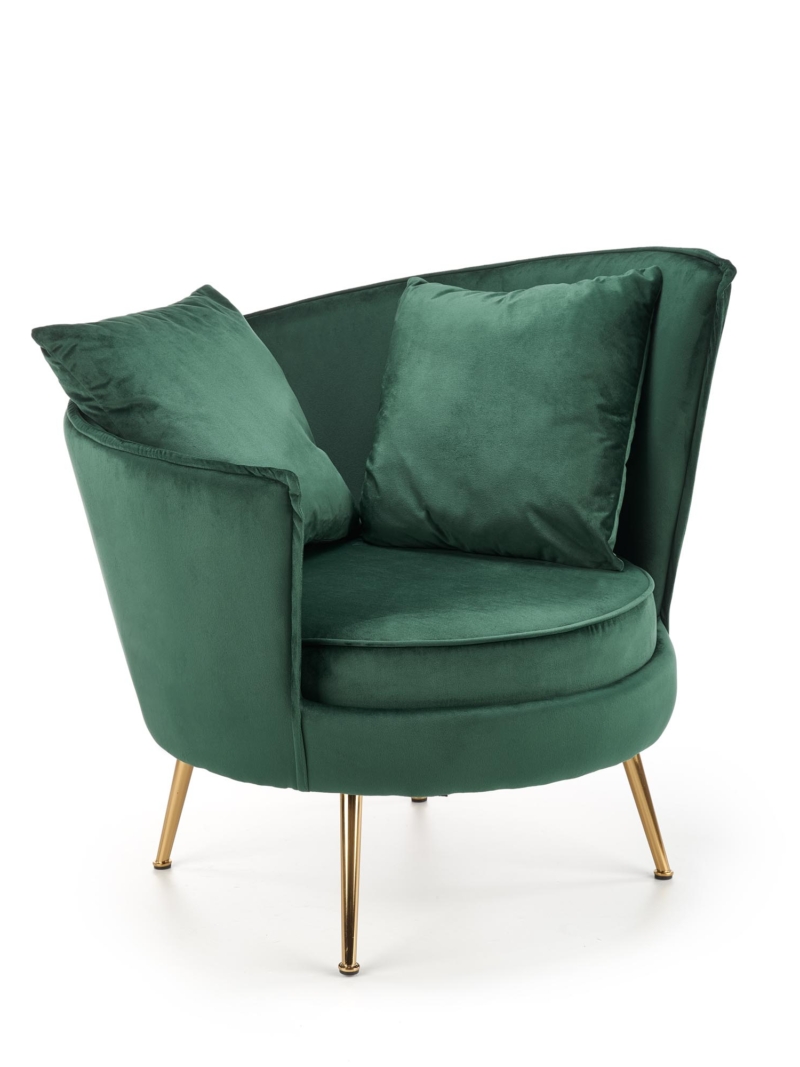ALMOND leisure chair color: dark green