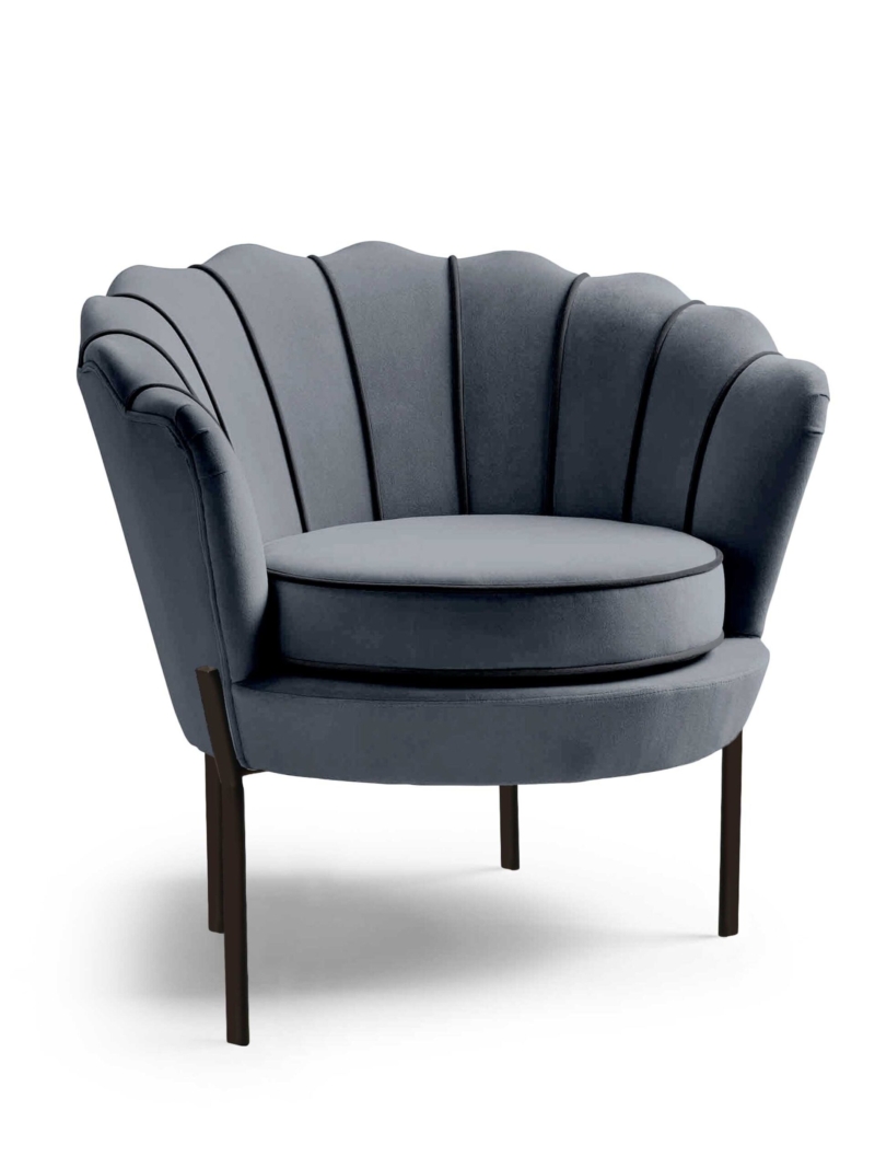 ANGELO leisure armchair grey / black
