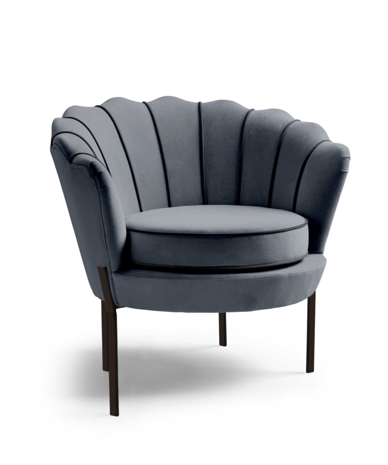 ANGELO leisure armchair grey / black