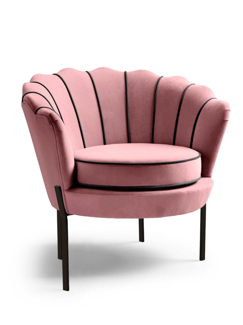 ANGELO leisure armchair pink / black