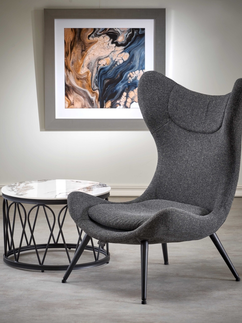 ATLANTIS leisure armchair dark grey/ black