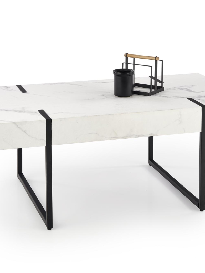 BLANCA c. table white marble / black