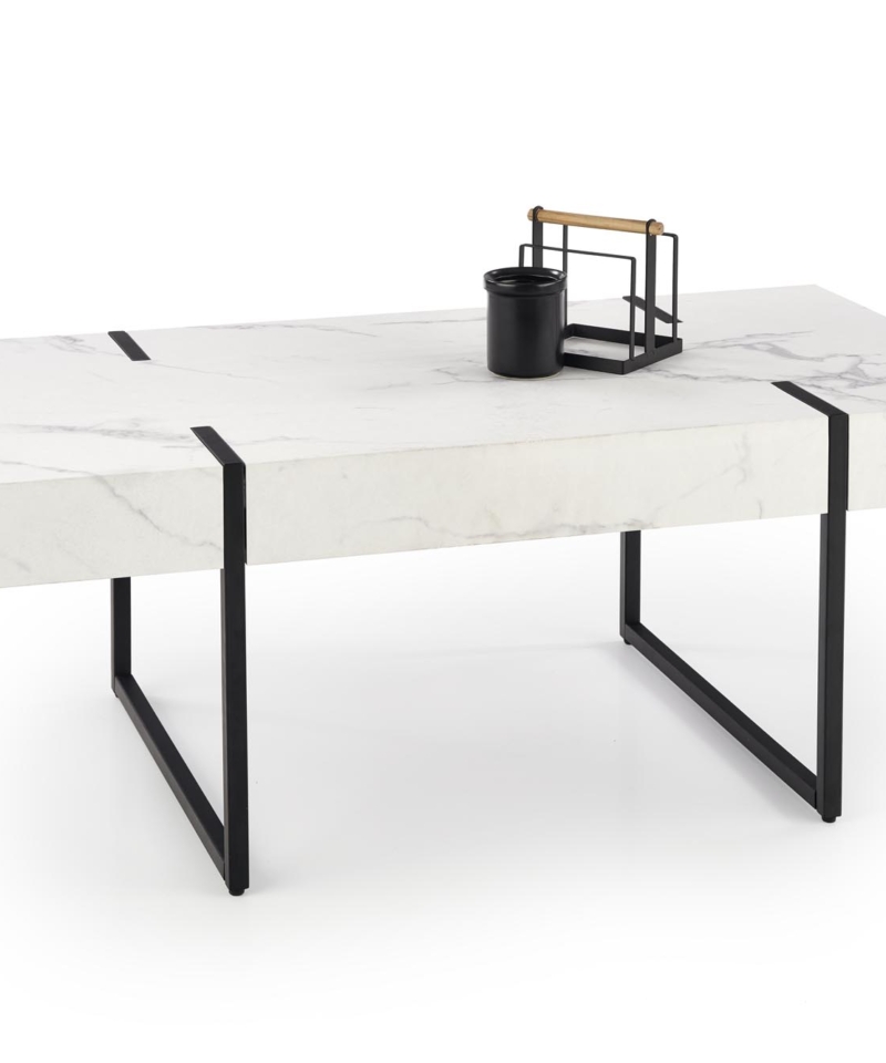 BLANCA c. table white marble / black