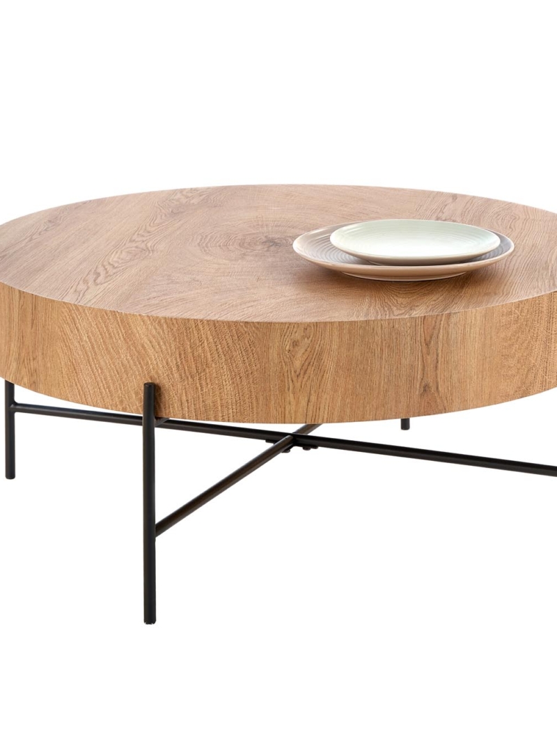 BROKLYN c. table natural oak / black