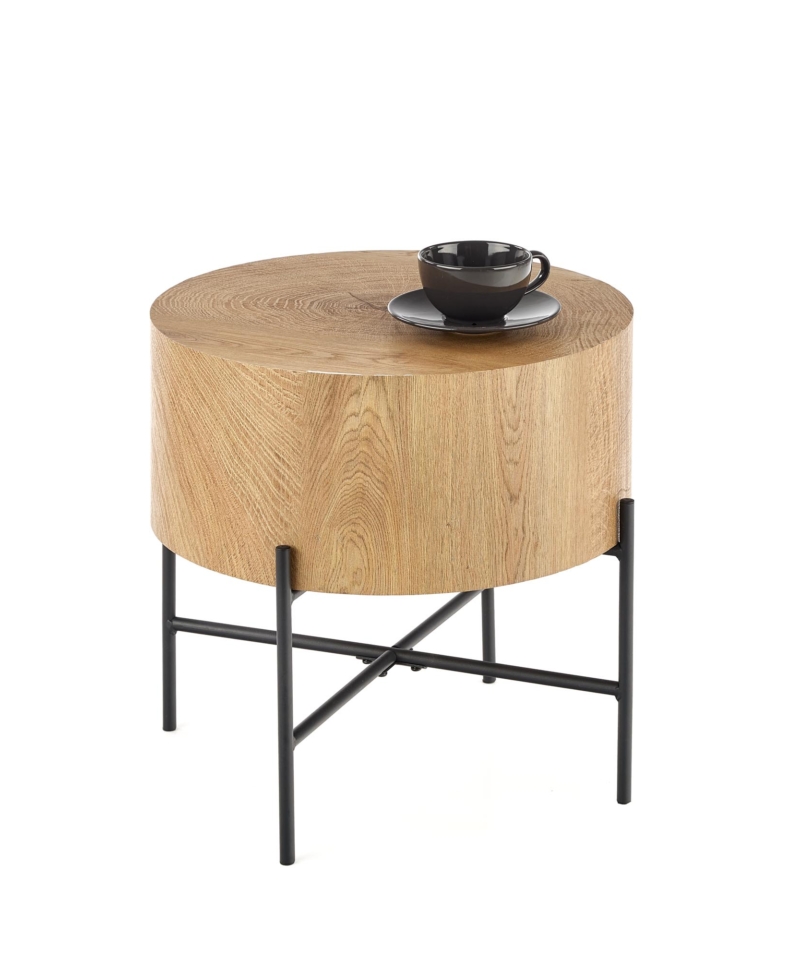 BROOKLYN-S c. table natural oak / black