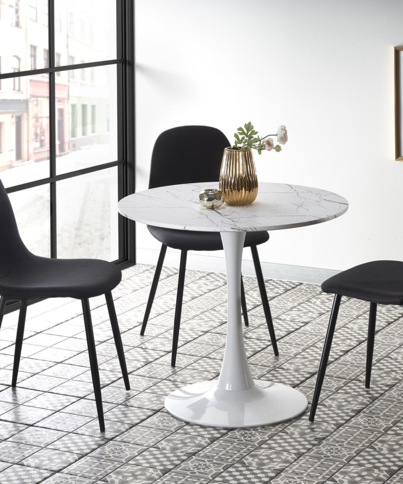 DENVER table, color: top - white marble, legs - white