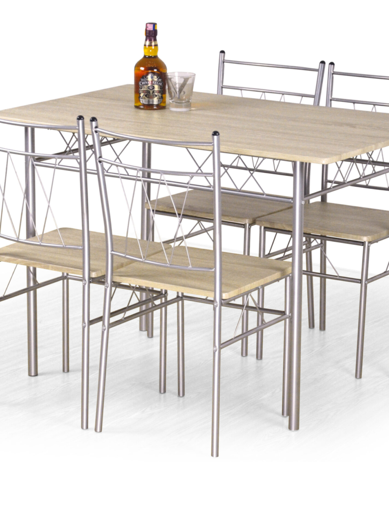 FAUST set + 4 chairs color: sonoma oak