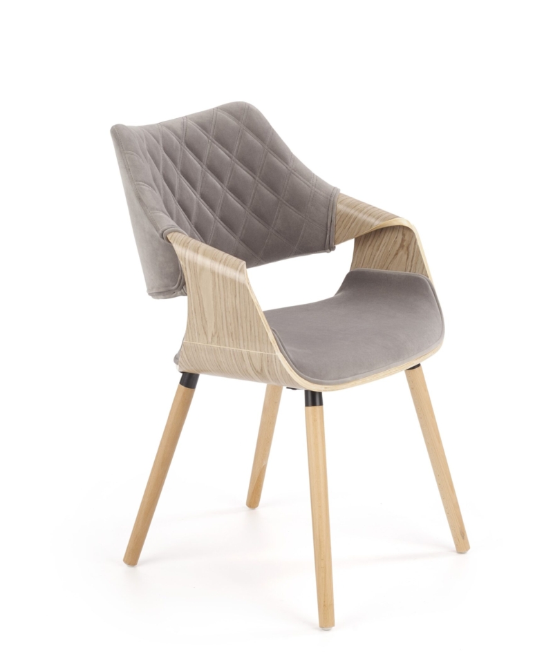 K396 chair, color: light oak / grey