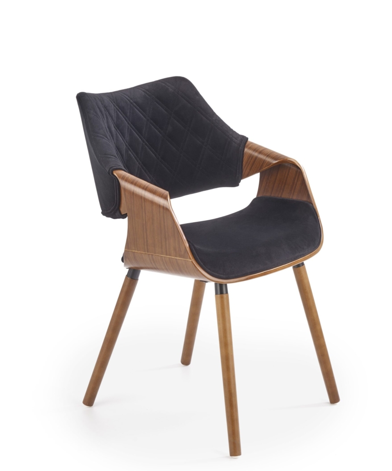 K396 chair, color: walnut / black
