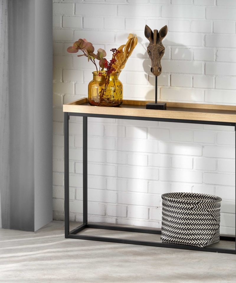 KN6 console table black / natural