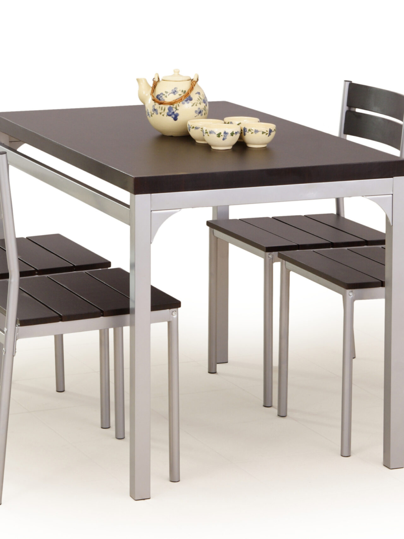 MALCOLM table + 4 chairs color: wenge