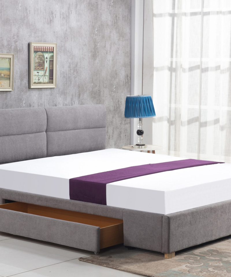 MERIDA bed, color: light grey