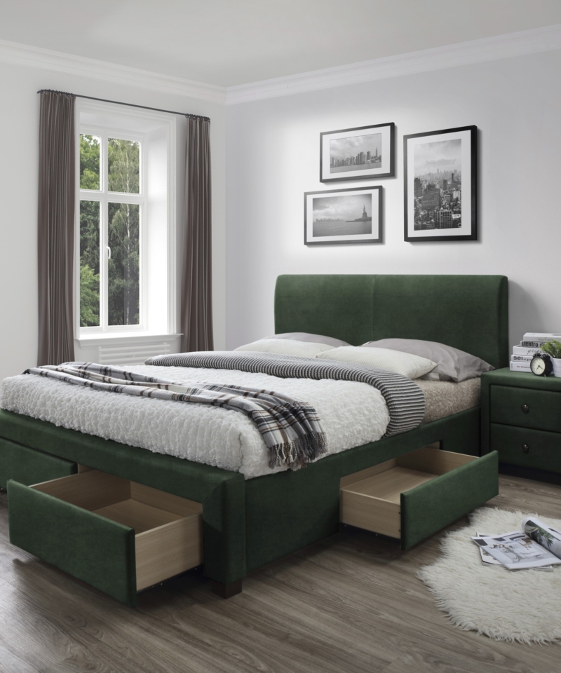MODENA 3 bed with drawers, color: dark grey