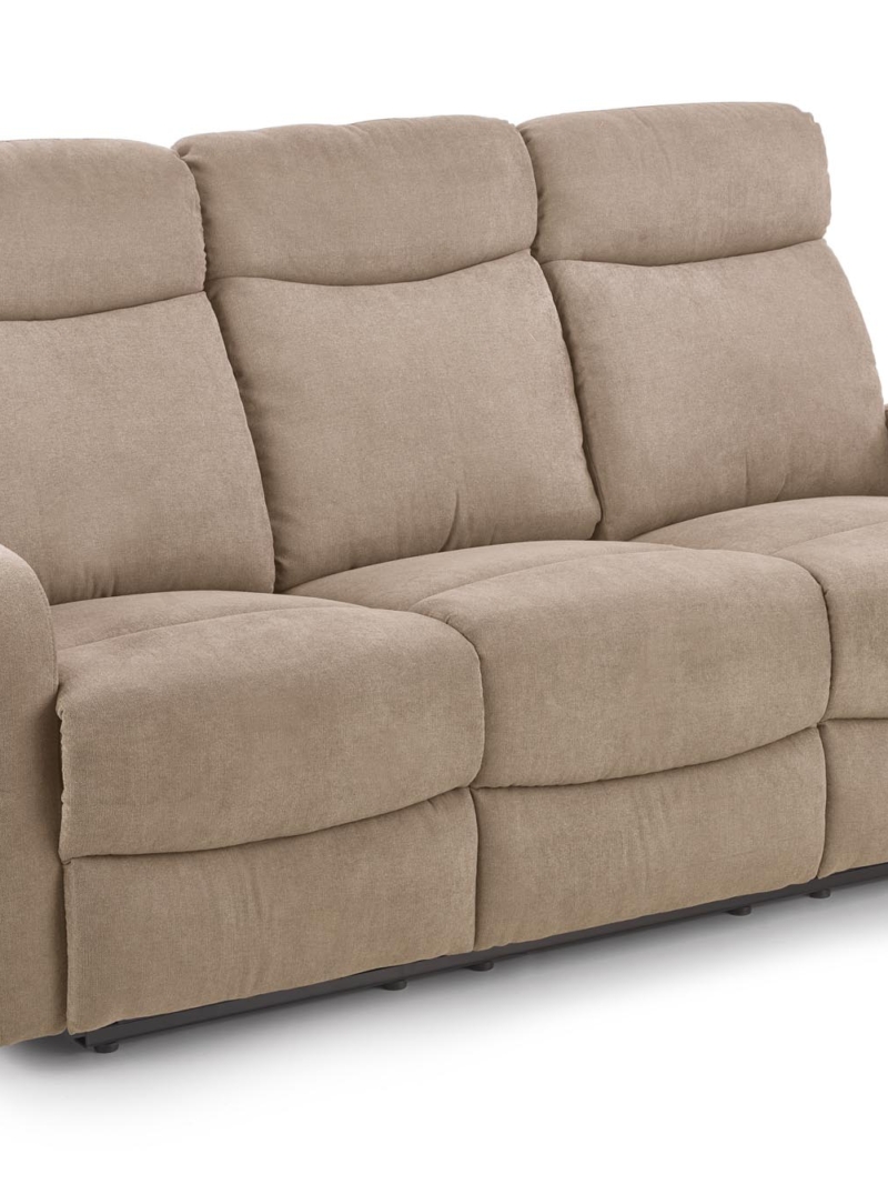 OSLO 3S sofa with recliner function color: beige