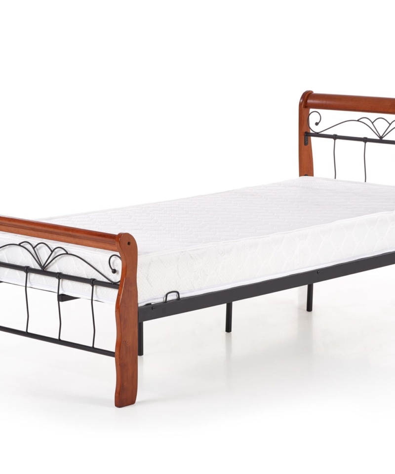 VERONICA bed 90 cm color: ant. cherry/black