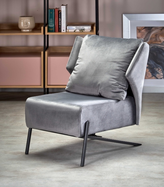 VICTUS leisure armchair grey / black