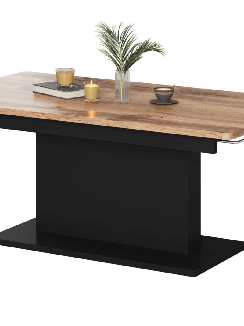 BUSETTI, c.table, wotan oak / black mat