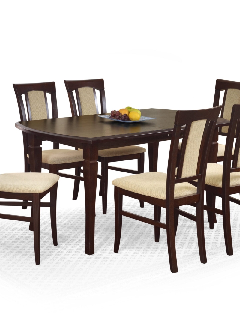 FRYDERYK 160/240 cm extension table color: dark walnut