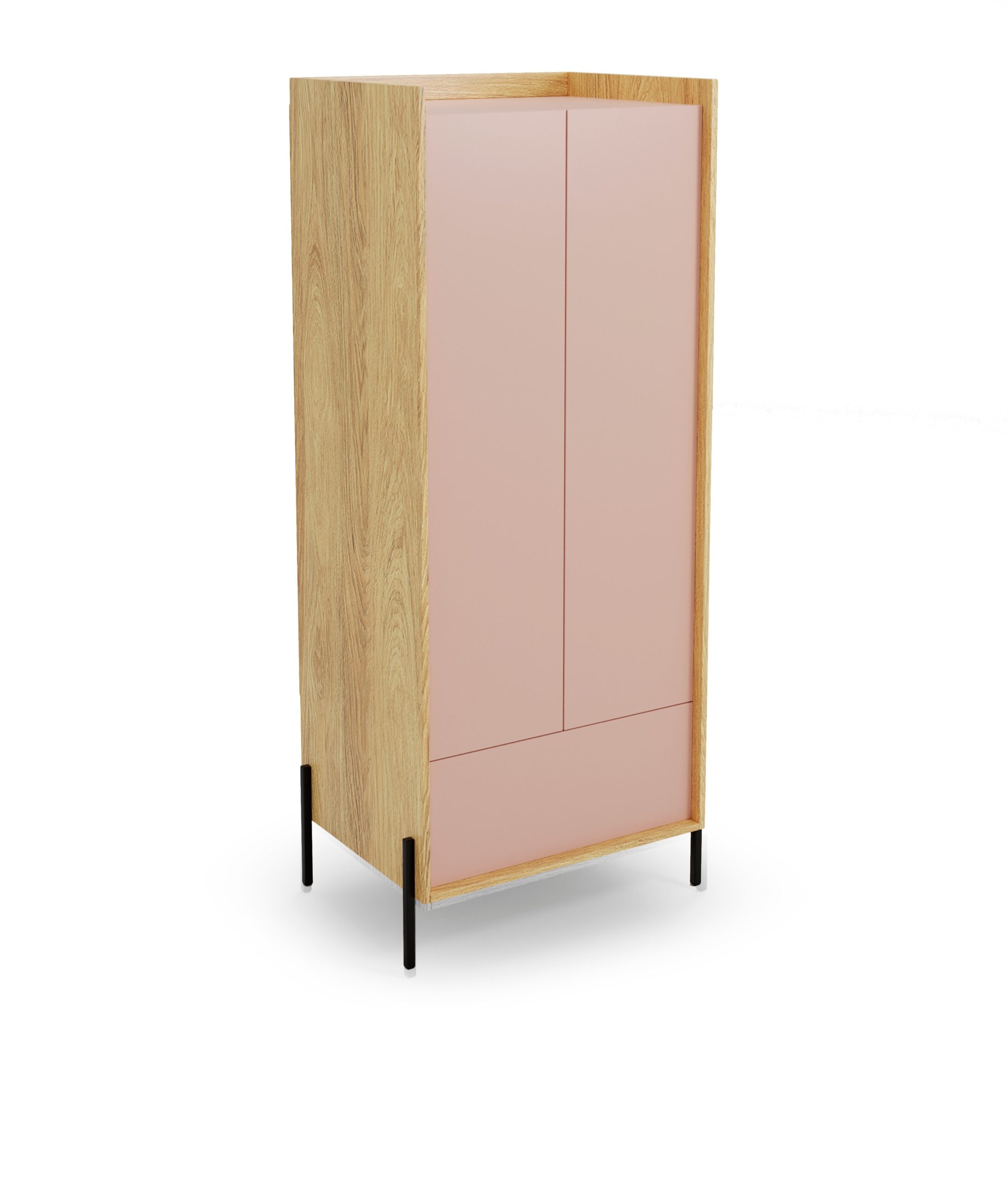MOBIUS cabinet 2D color: hikora oak/white