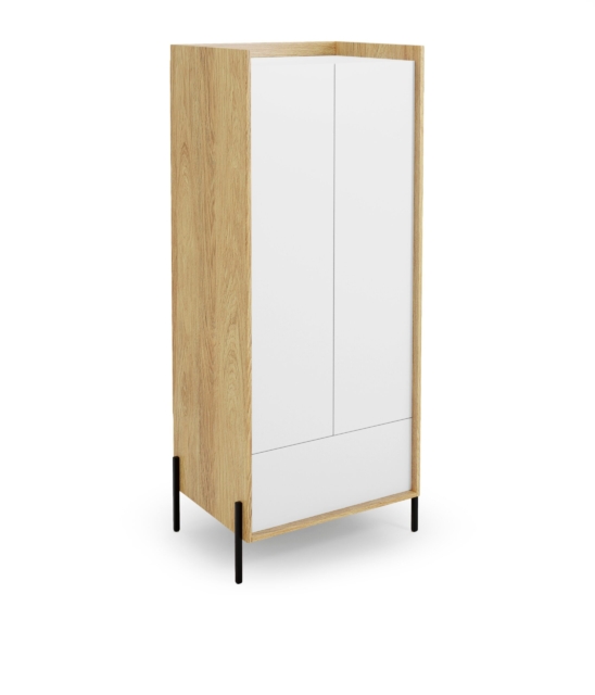 MOBIUS cabinet 2D color: hikora oak/alpine white