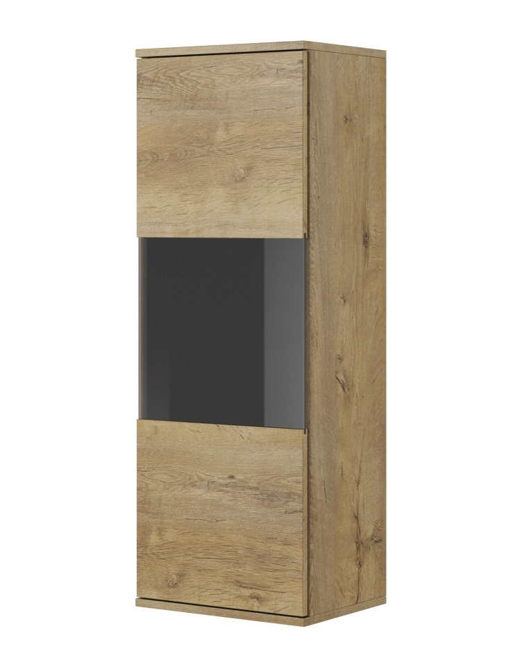 NEST W-1 display cabinet color: lefkas oak / black