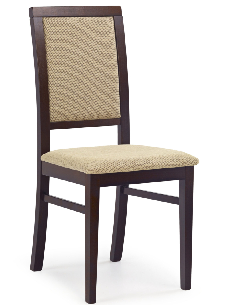 SYLWEK 1 chair color: dark walnut/TORENT BEIGE