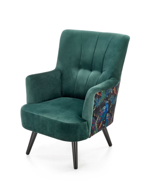PAGONI chair color: dark green / black