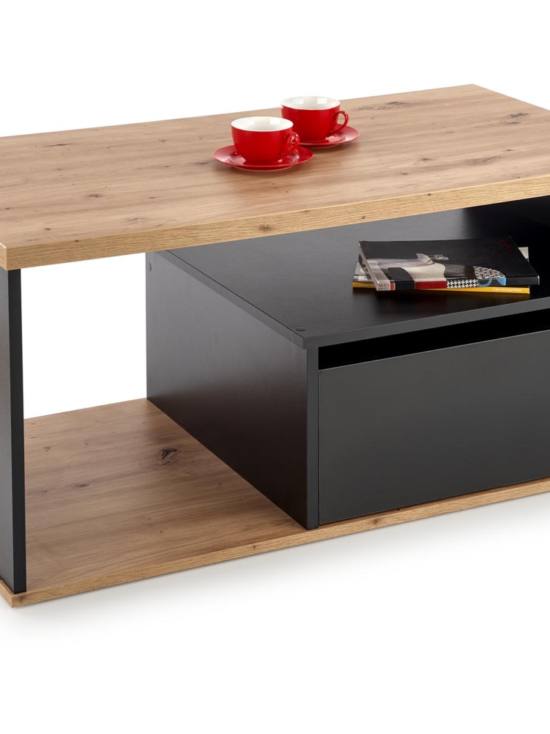 PANTERA c. table, color: wotan oak/black