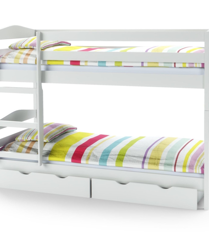 SAM bunk bed with mattresses color: white