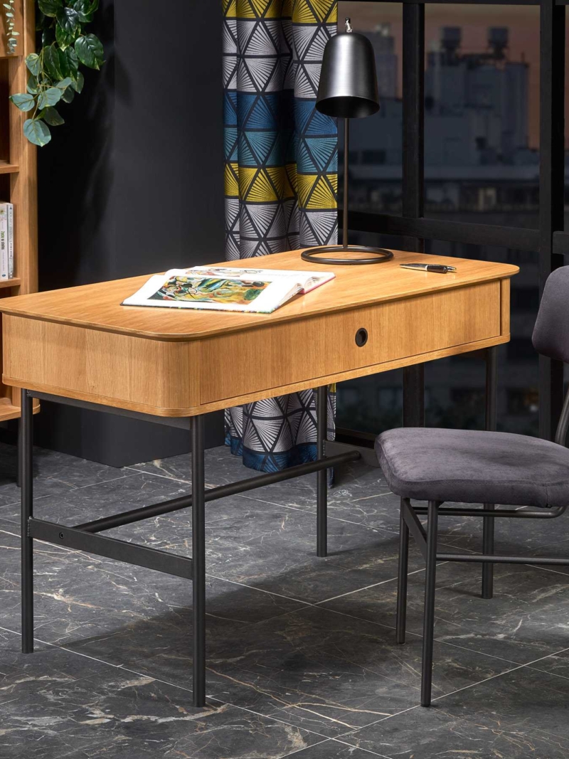 SMART B-1 desk color: natural oak - black