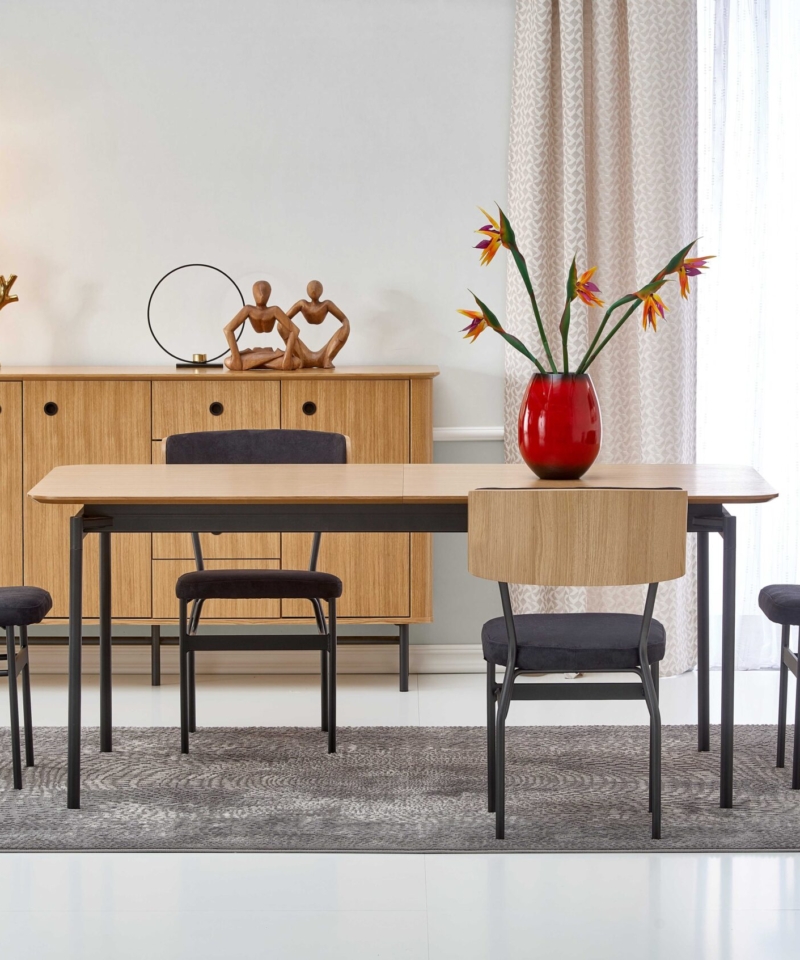 SMART-ST table color: natural oak / black