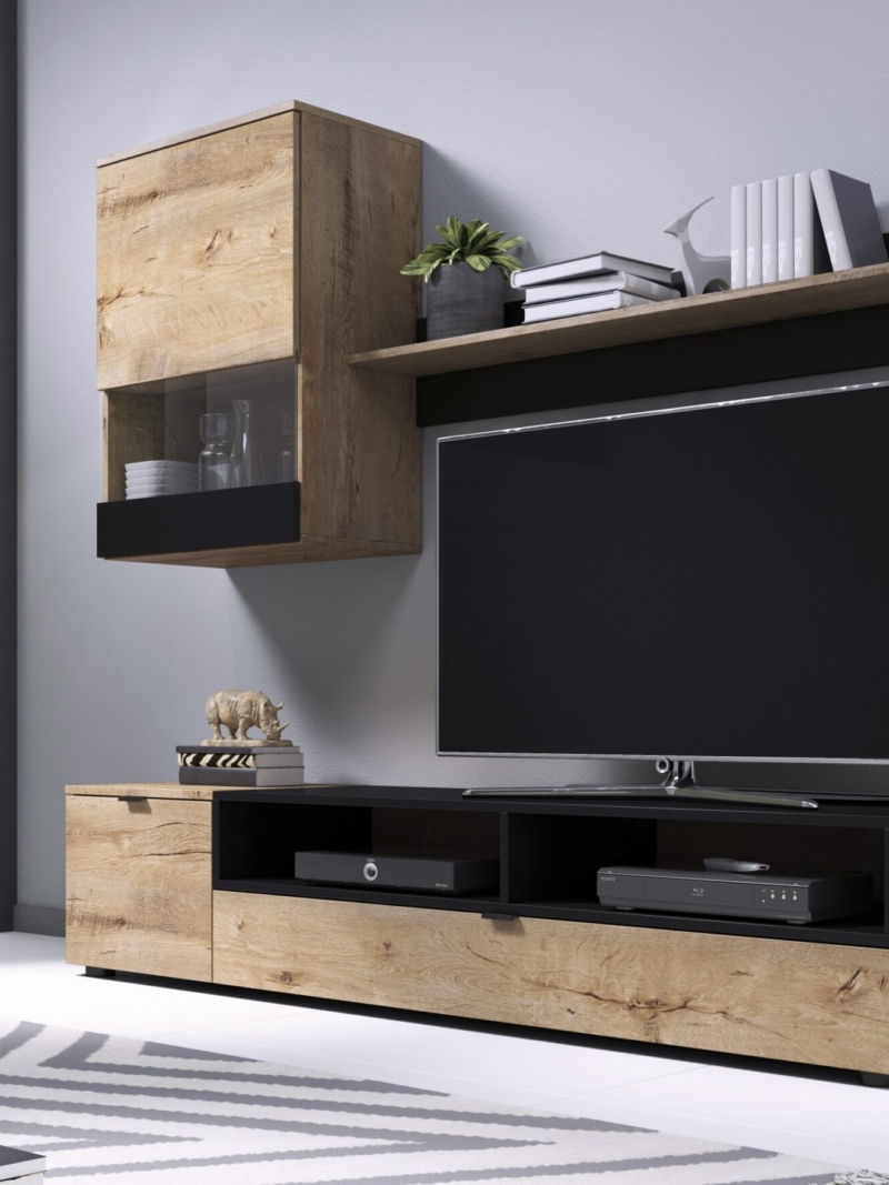 SNAP, wall set color: lefkas oak / black matt