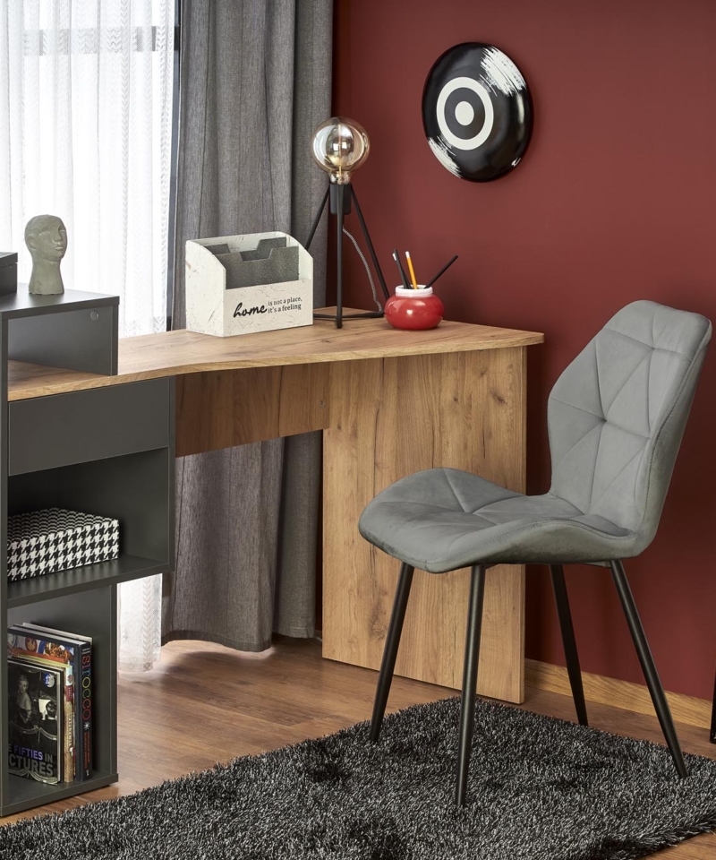 CONTI desk antracite / wotan oak