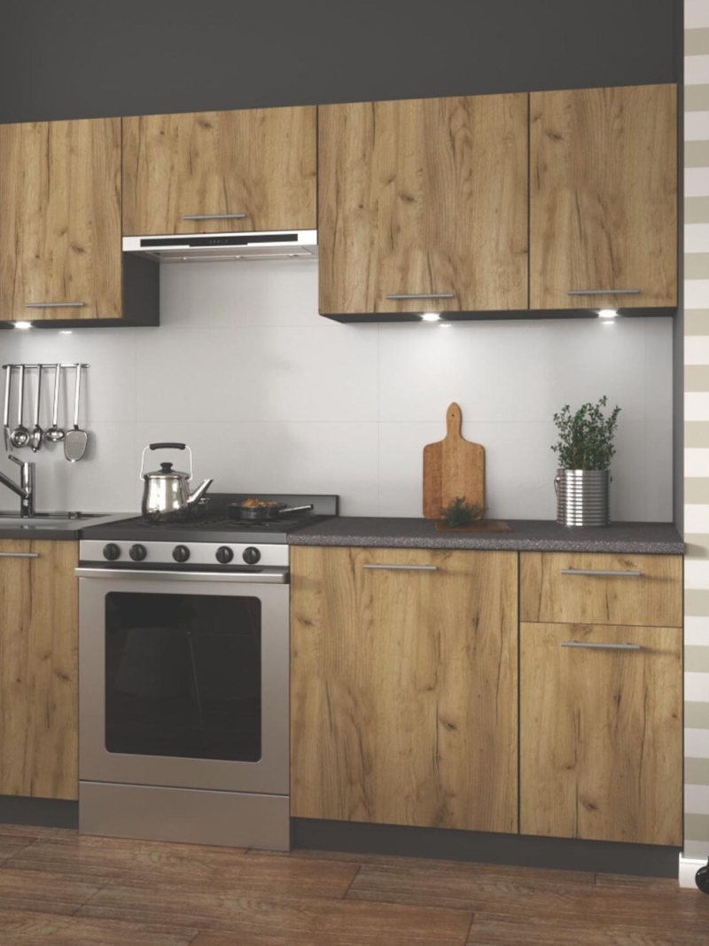 Köögimööbel DARIA 240 - antratsiit/wotan tamm