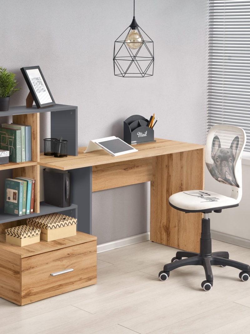 GROSSO desk votan oak / anthracite
