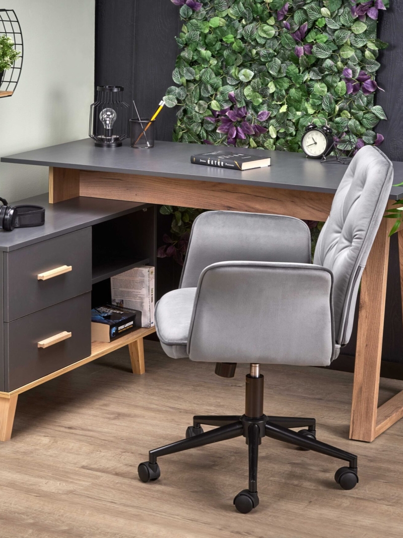 SERGIO XL, desk, anthracite matt - wotan oak
