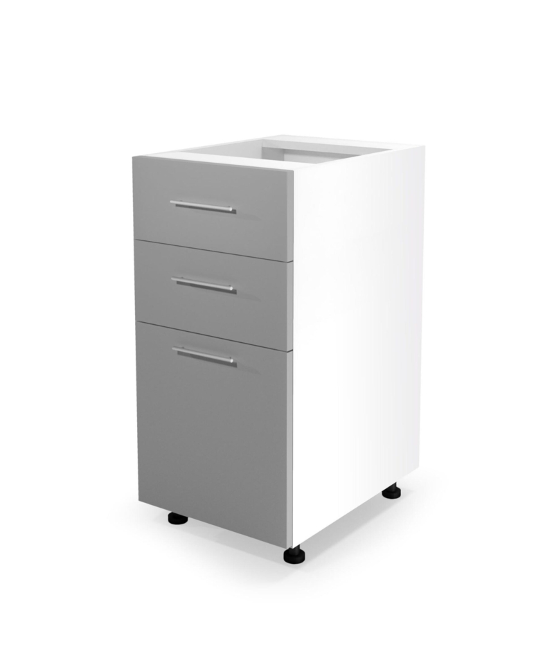 VENTO DS3-40/82 lower cabinet with drawers, color: white/light grey
