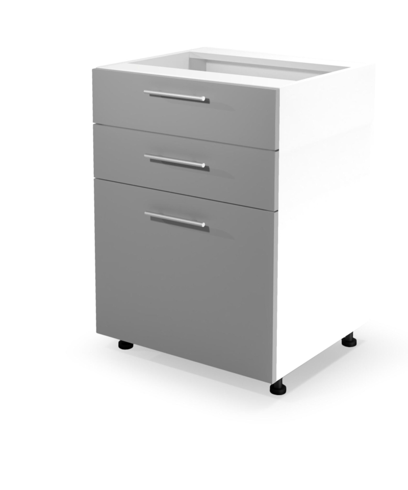 VENTO DS3-60/82 lower cabinet with drawers, color: white/light grey
