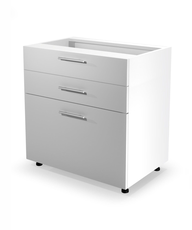 VENTO DS3-80/82 lower cabinet with drawers, color: white/white