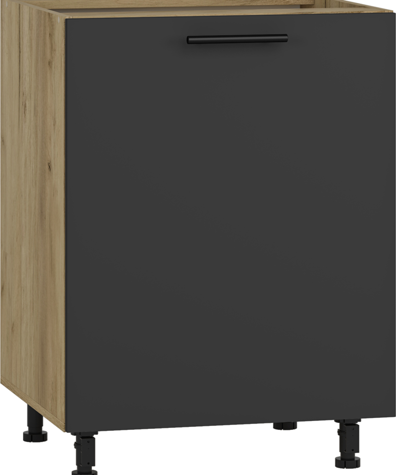 VENTO D-60/82 lower cabinet, color: craft oak/antracite