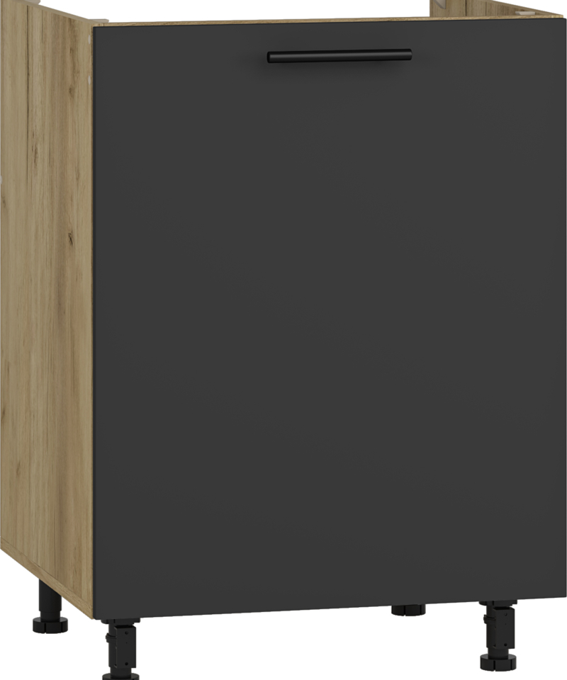 VENTO DK-60/82 sink cabinet, color: craft oak/antracite